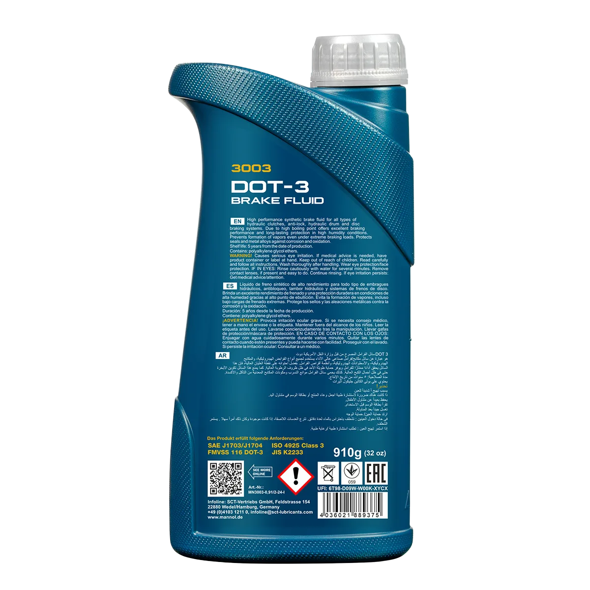 MANNOL Brake Fluid DOT-3 3003 910g product image 2