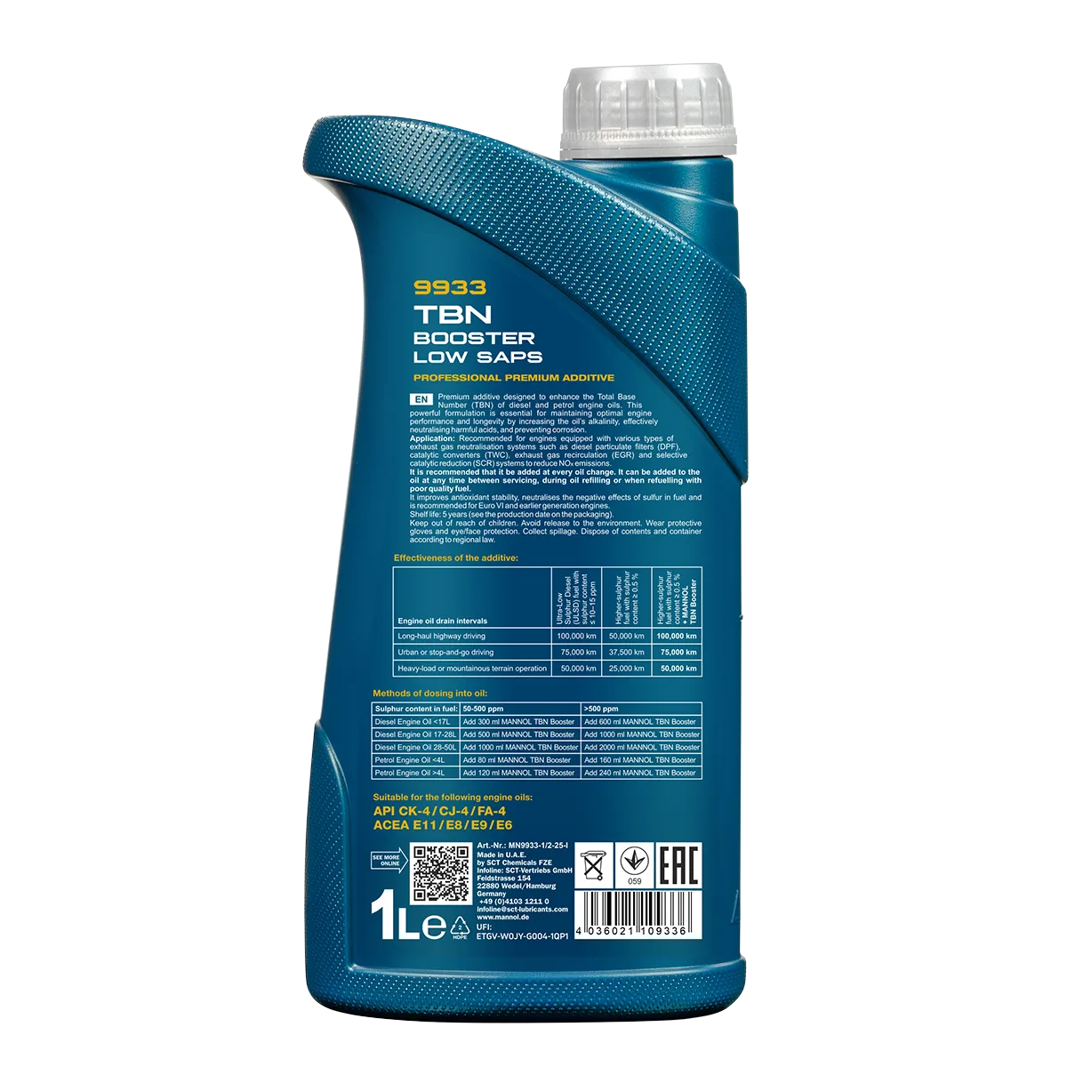 MANNOL TBN Booster Low Saps 9933 1L product image 2