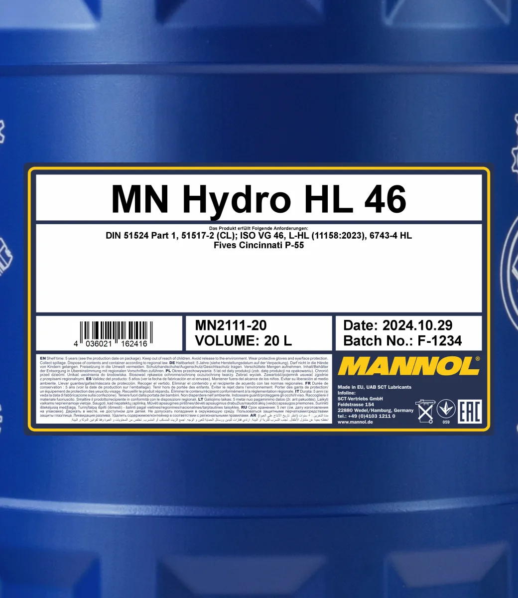 MANNOL Hydro HL ISO 46 2111 20 L product image 2