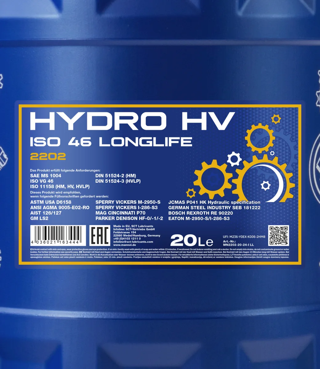 MANNOL Hydro HV ISO 46 Longlife 2202 20L product image 2