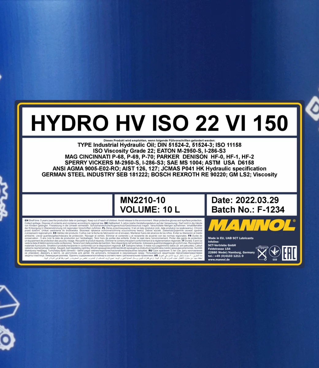 MANNOL Hydro HV ISO 22 VI 150 2210 10 L product image 2