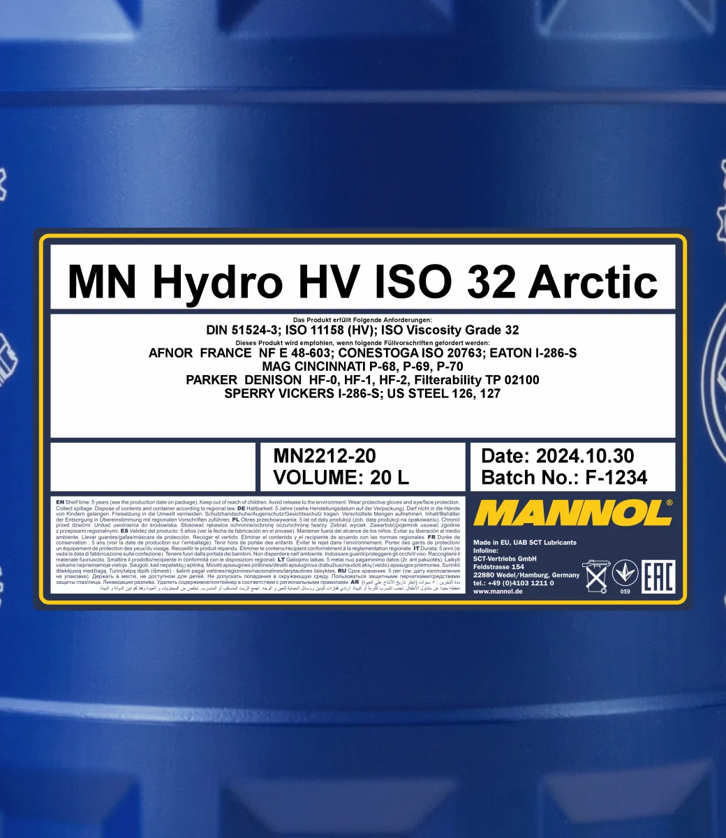 MANNOL Hydro HV ISO 32 Arctic 2212 20 L product image 2