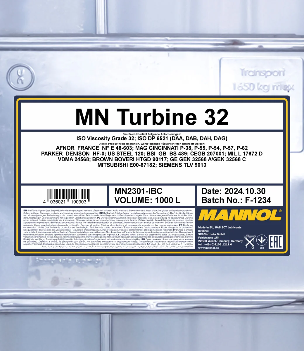 MANNOL Turbine 32 2301 1000L product image 2