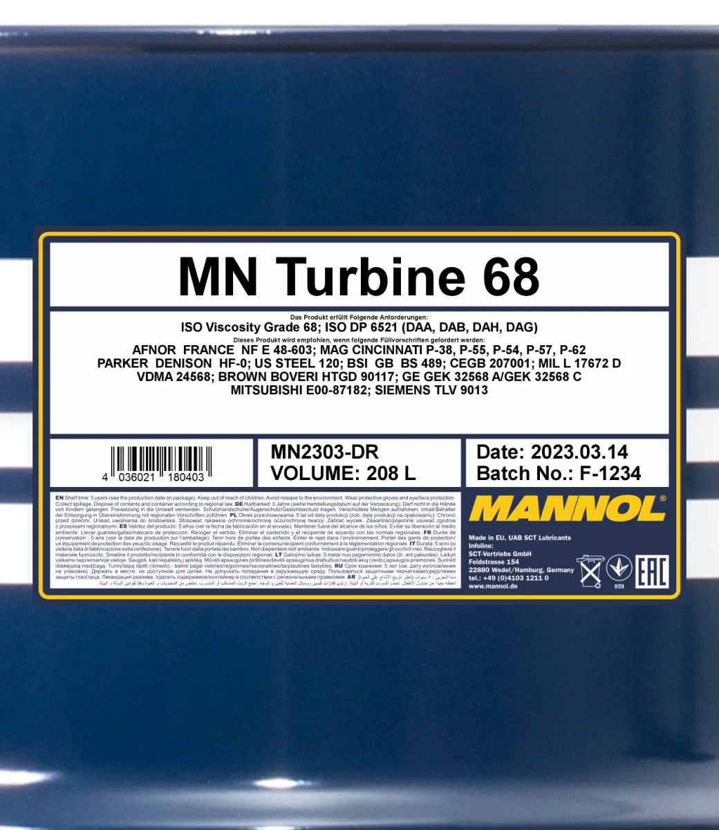 MANNOL Turbine 68 2303 208L product image 2