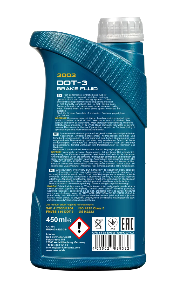 MANNOL Brake Fluid DOT-3 3003 455g product image 2
