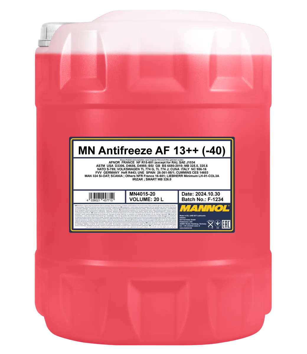 MANNOL Antifreeze AF13++ (-40 C) HIGH-PERFORMANCE 4015 20L product image