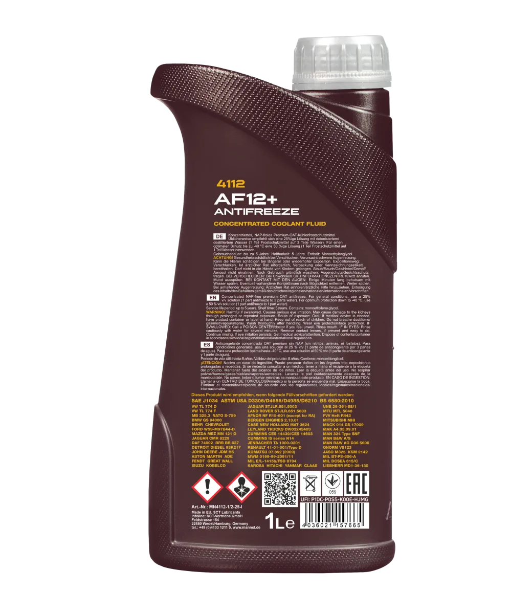 MANNOL Antifreeze AF12+ Longlife 4112 1L product image 2