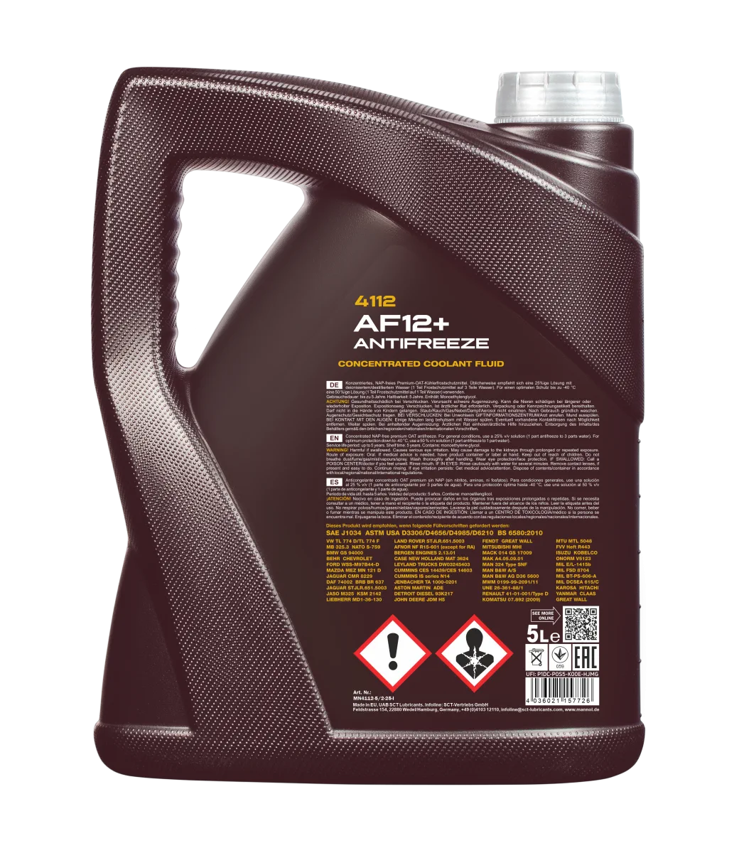 MANNOL Antifreeze AF12+ Longlife 4112 5L product image 2