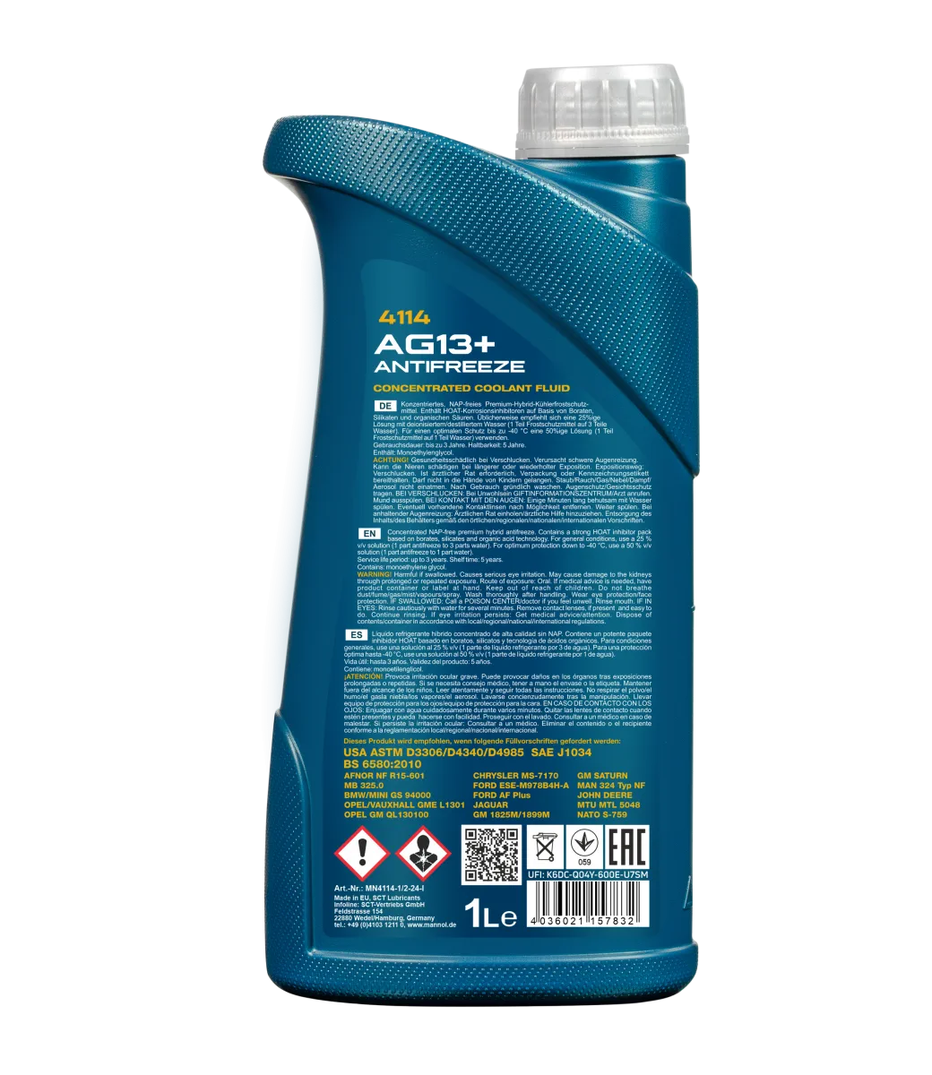 MANNOL Antifreeze AG13+ Advanced 4114 1L product image 2