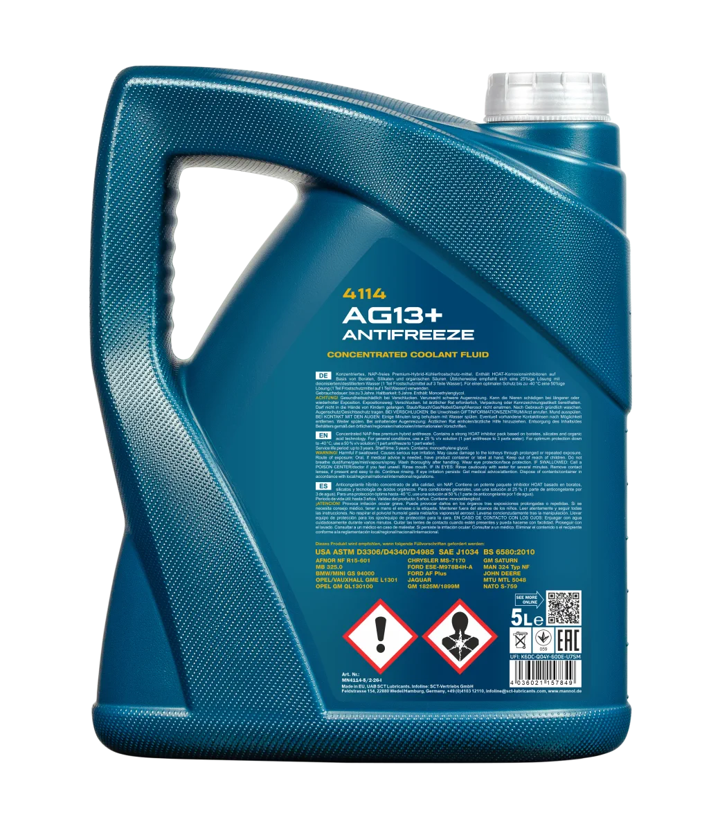 MANNOL Antifreeze AG13+ Advanced 4114 5L product image 2