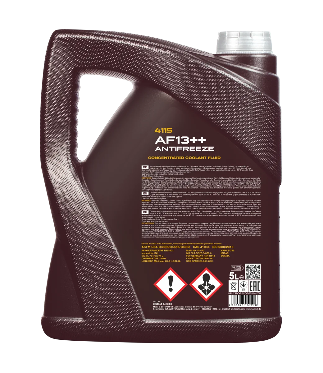 MANNOL Antifreeze AF13++ HIGH-PERFORMANCE 4115 5L product image 2