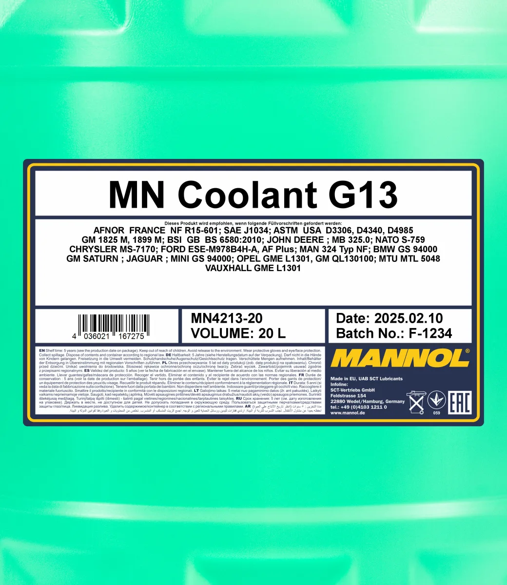 MANNOL Coolant G13 4213 20L product image 2