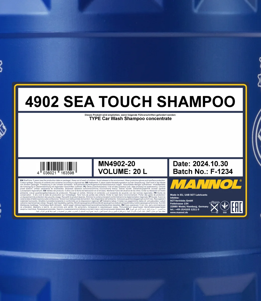 MANNOL Sea Touch Shampoo 4902 20L product image 2