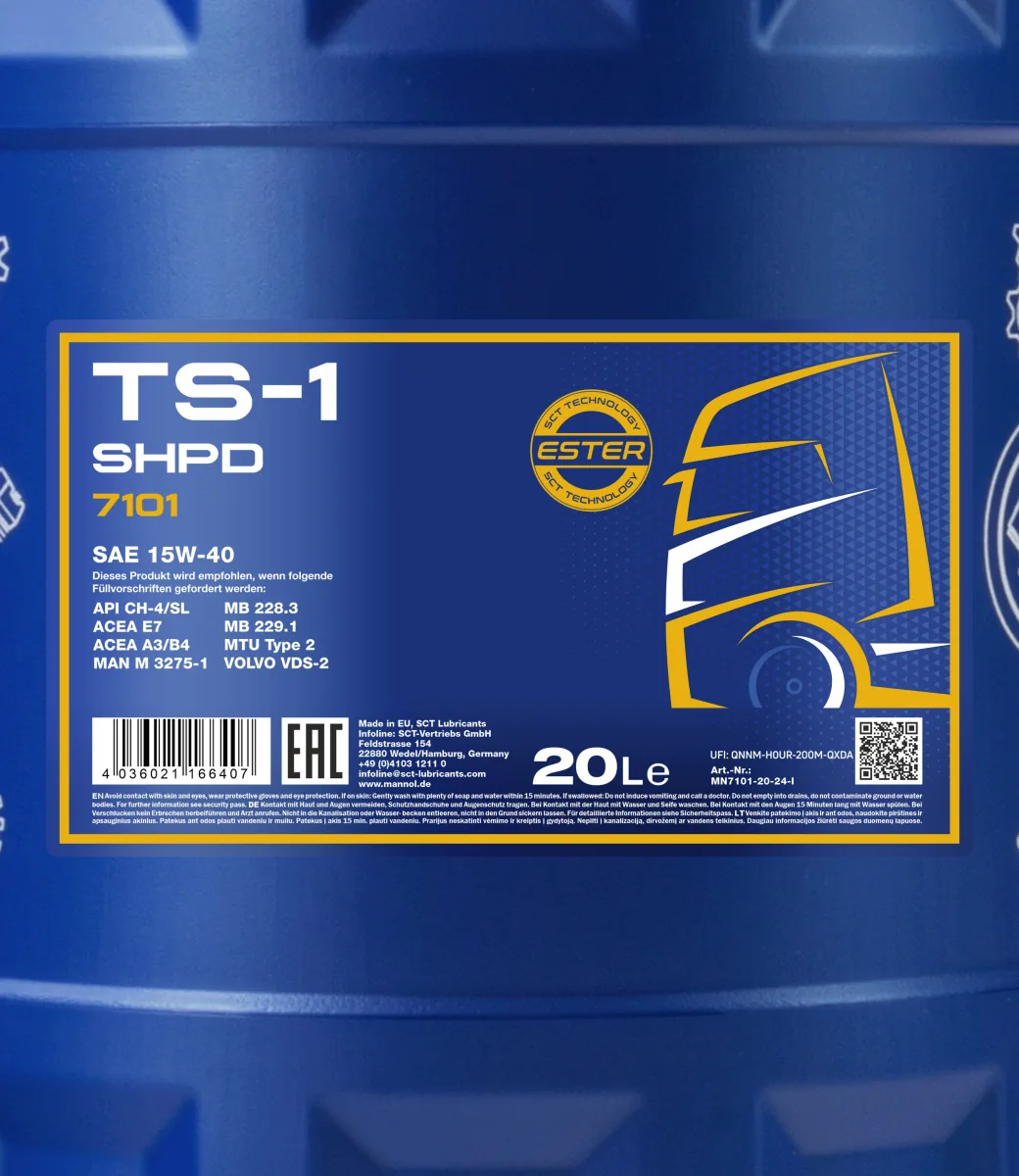MANNOL TS-1 SHPD 15W-40 7101 20L product image 2