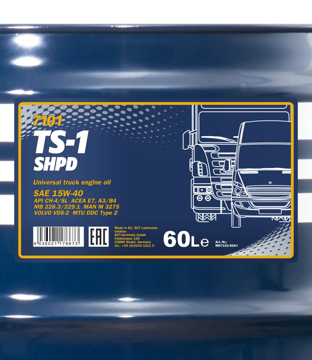 MANNOL TS-1 SHPD 15W-40 7101 60L product image 2