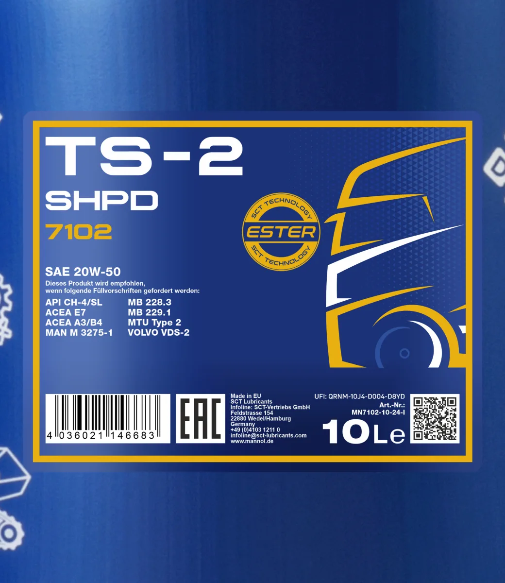 MANNOL TS-2 SHPD 20W-50 7102 مصنوعات تصویر 2