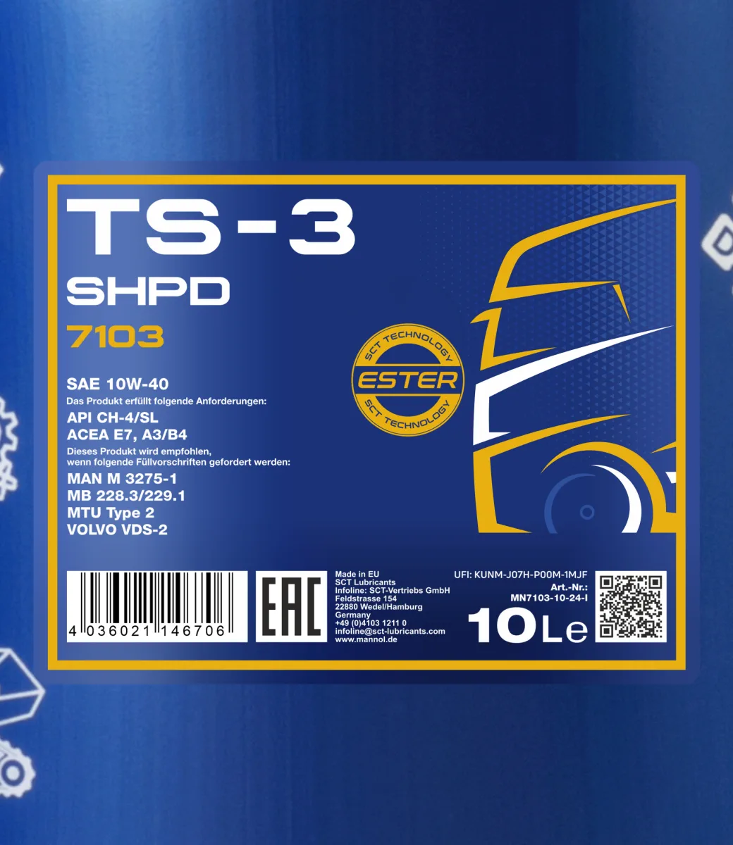 MANNOL TS-3 SHPD 10W-40 7103 10L product image 2