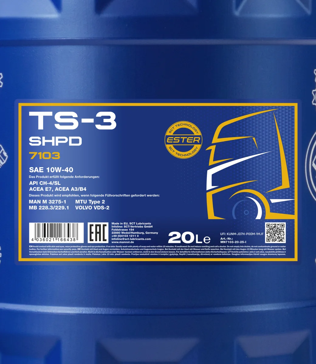 MANNOL TS-3 SHPD 10W-40 7103 20L product image 2