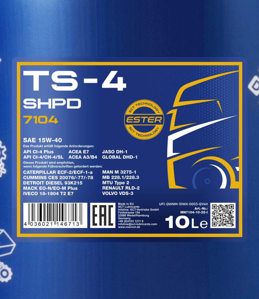 MANNOL TS-4 SHPD 15W-40 7104 10L product image 2