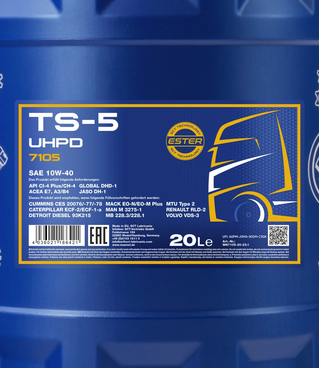MANNOL TS-5 UHPD 10W-40 7105 20L product image 2