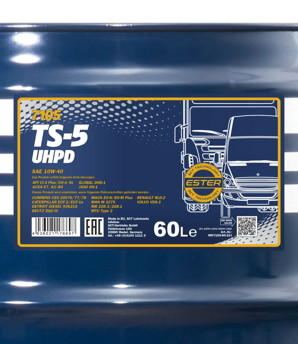 MANNOL TS-5 UHPD 10W-40 7105 60L product image 2