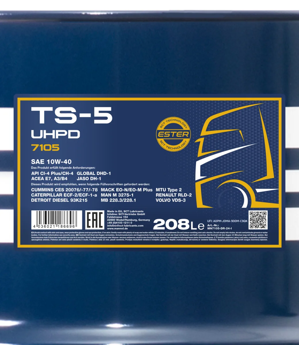 MANNOL TS-5 UHPD 10W-40 7105 208L product image 2