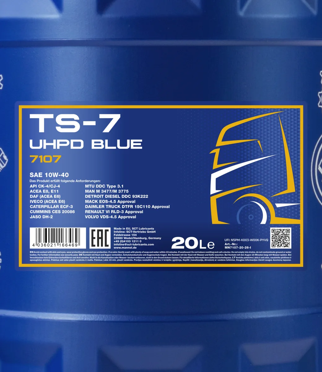 MANNOL TS-7 UHPD 10W-40 Blue 7107 20L product image 2