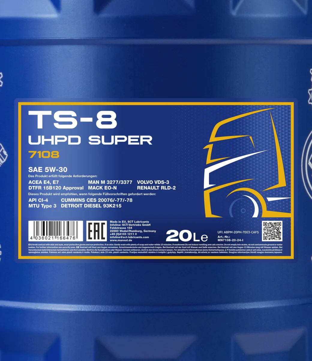 MANNOL TS-8 UHPD 5W-30 Super 7108 20L product image 2