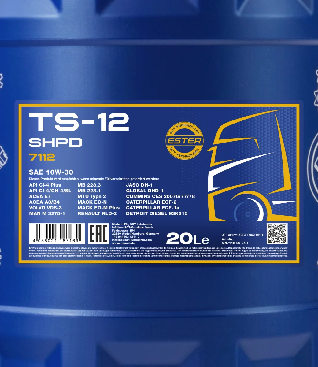 MANNOL TS-12 SHPD 10W-30 7112 20L product image 2