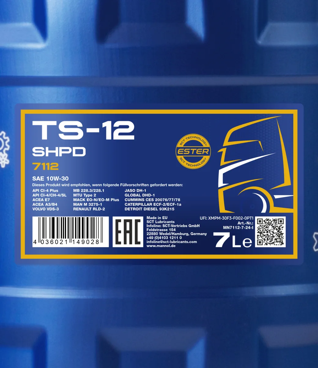 MANNOL TS-12 SHPD 10W-30 7112 7L product image 2