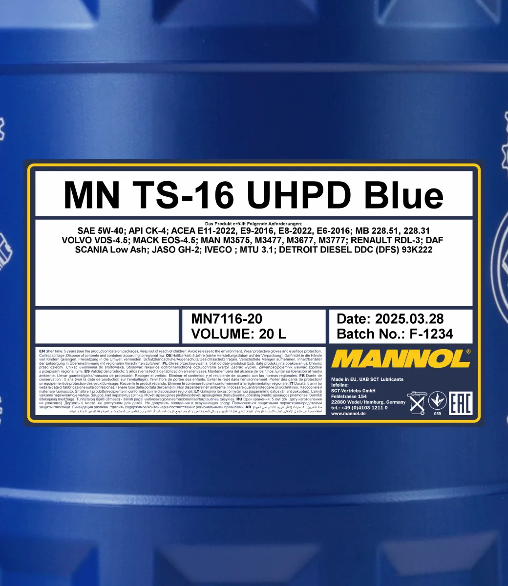 MANNOL TS-16 UHPD Blue 7116 20L product image 2