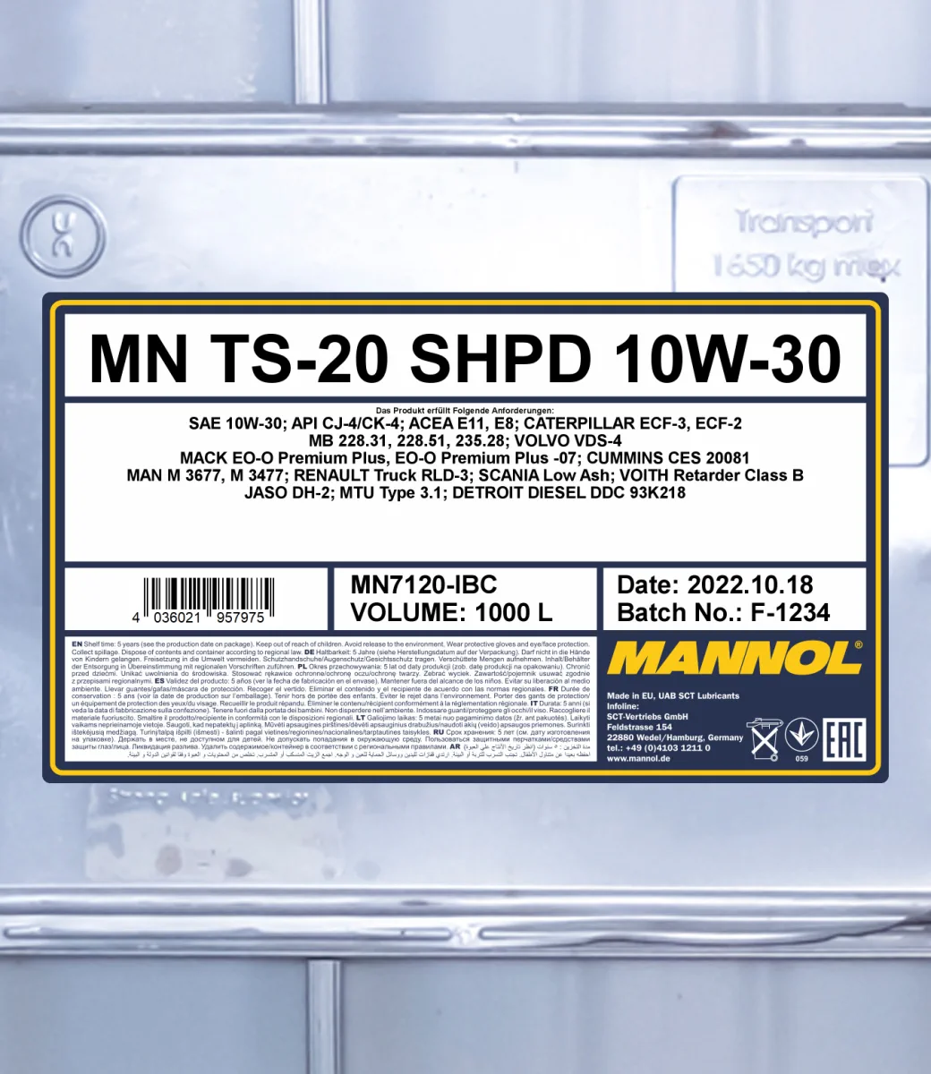MANNOL TS-20 SHPD 10W-30 7120 صورة المنتج 2