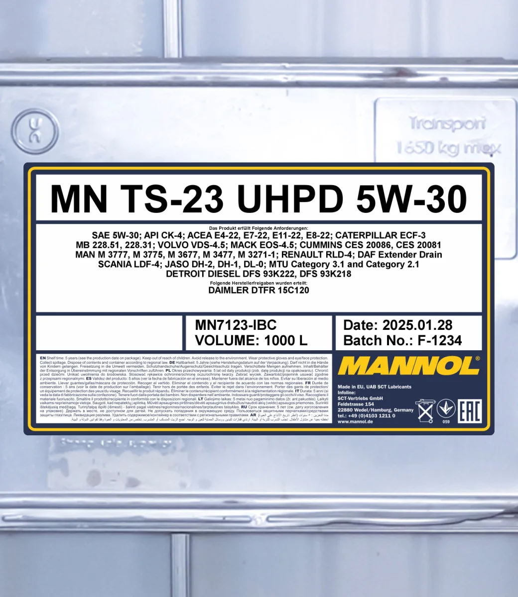 MANNOL TS-23 UHPD 5W-30 7123 1000 L product image 2