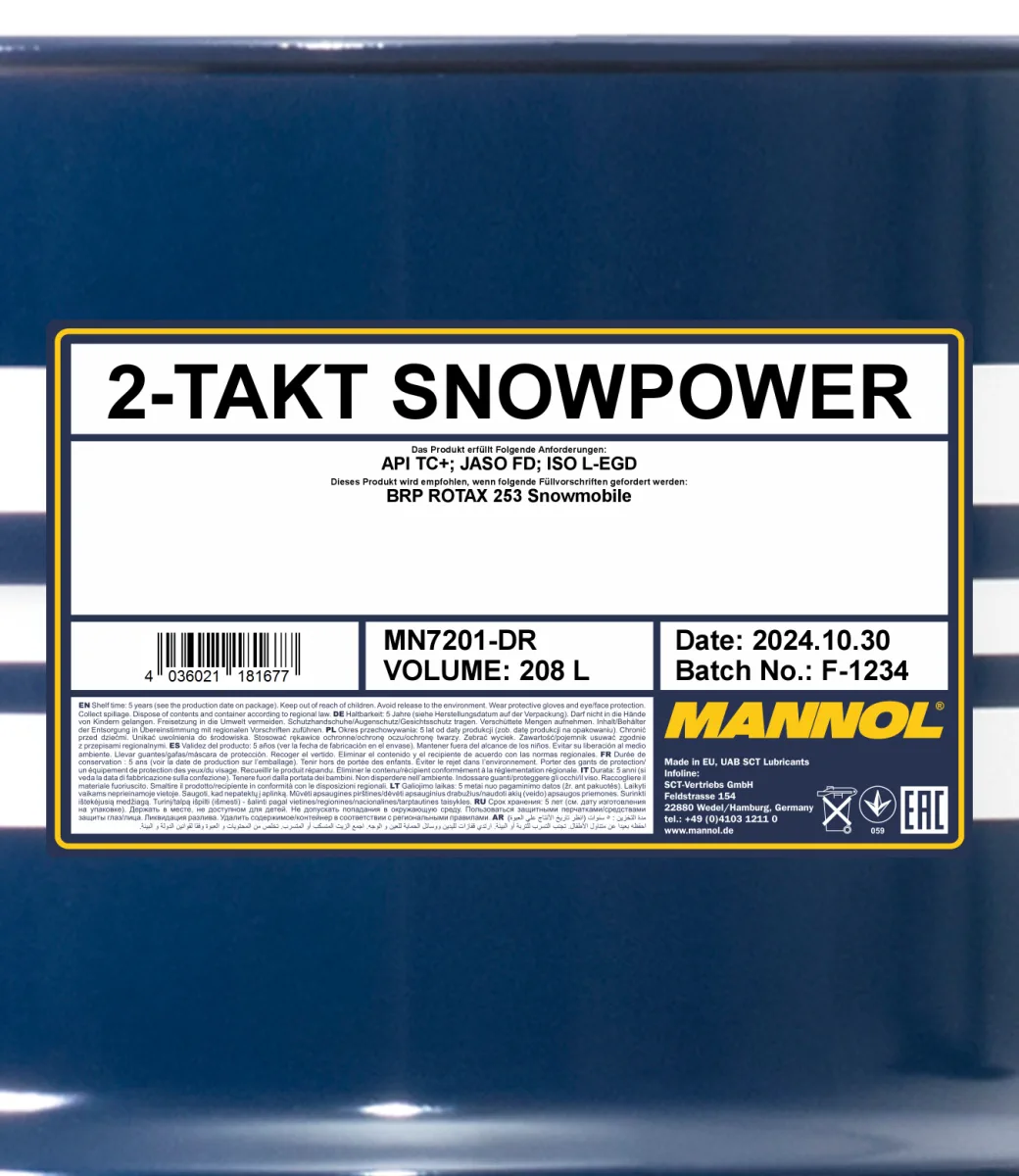 MANNOL 2-Takt Snowpower 7201 208L product image 2