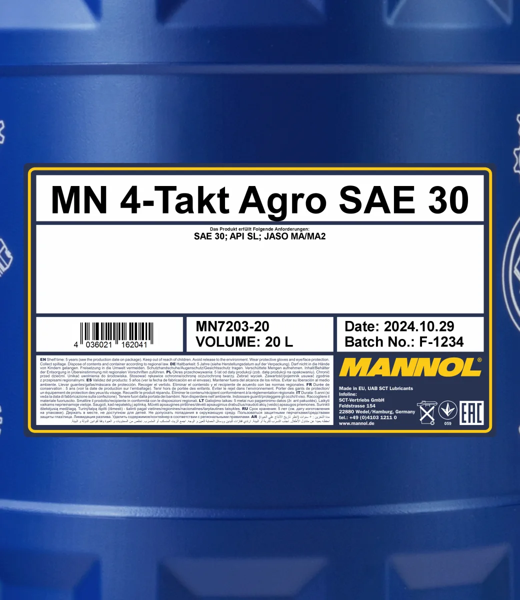MANNOL 4-Takt Agro SAE 30 7203 20L product image 2