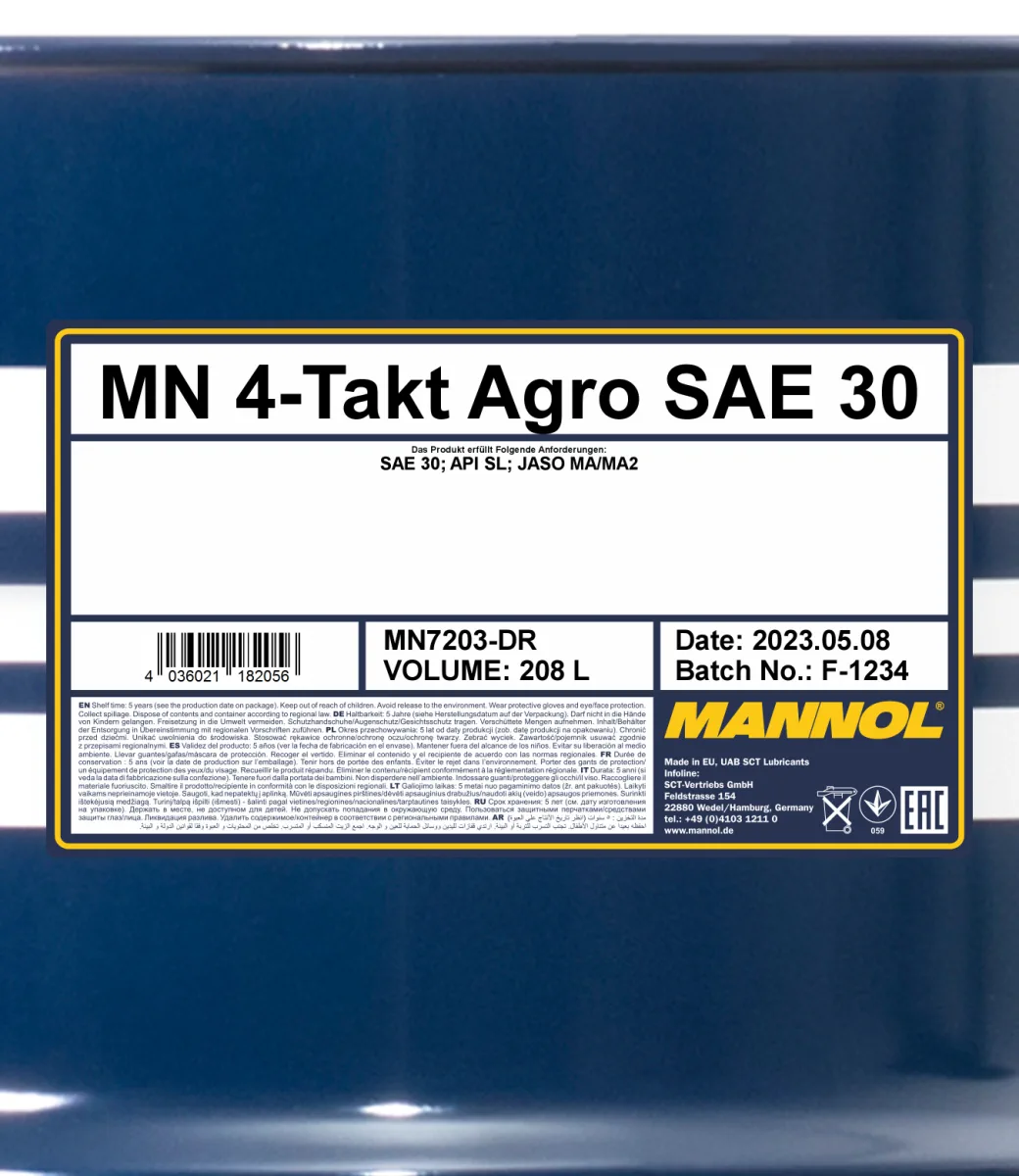 MANNOL 4-Takt Agro SAE 30 7203 208L product image 2