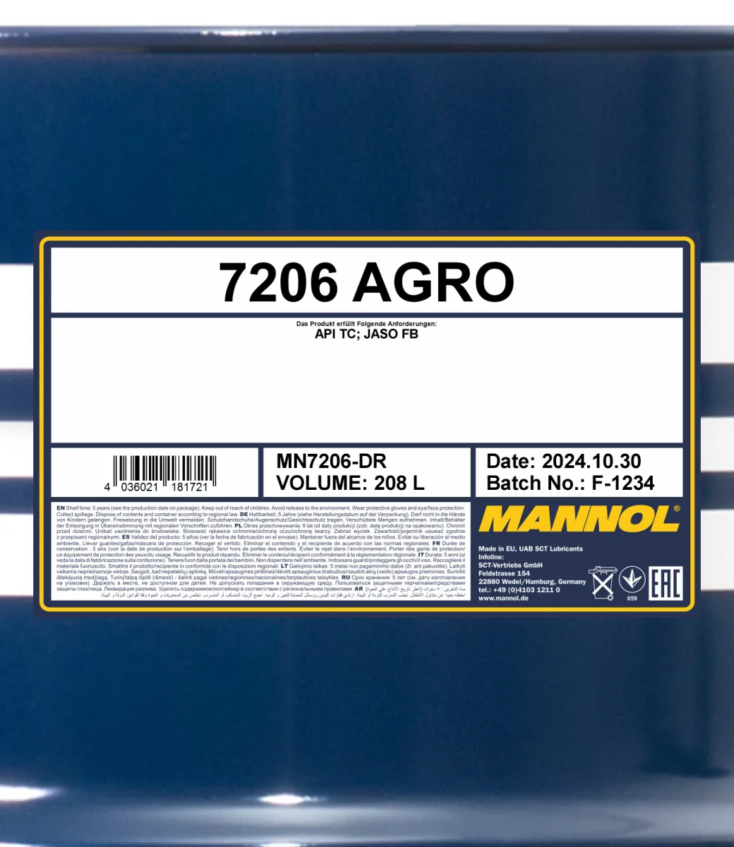 MANNOL Agro 7206 208L product image 2
