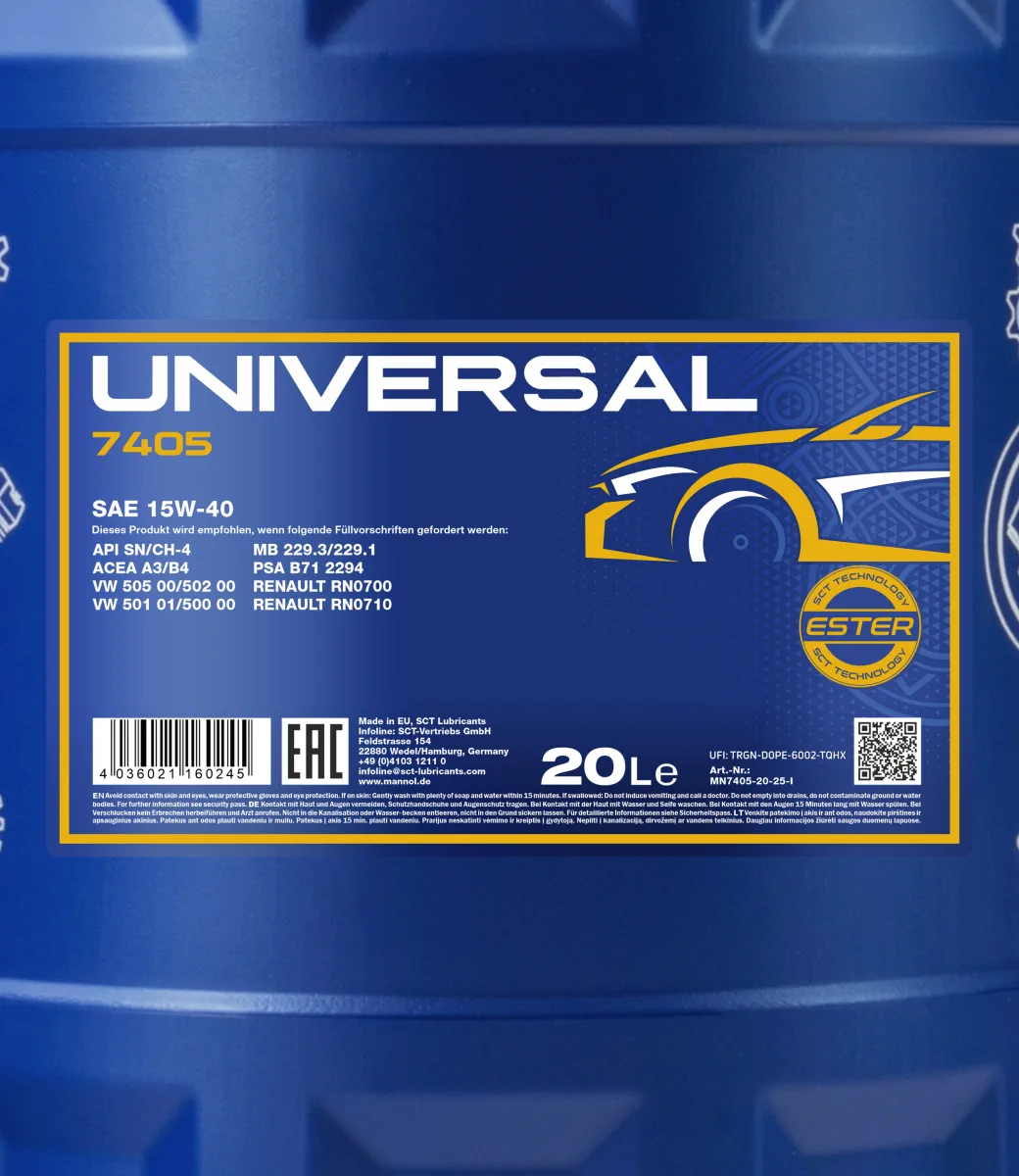 MANNOL Universal 15W-40 7405 20L product image 2