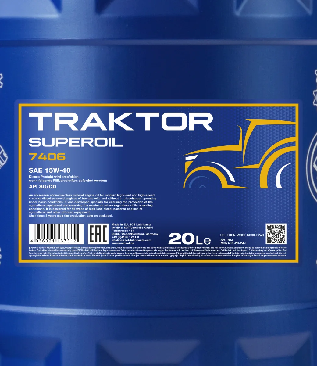 MANNOL Traktor Superoil 15W-40 7406 20L product image 2