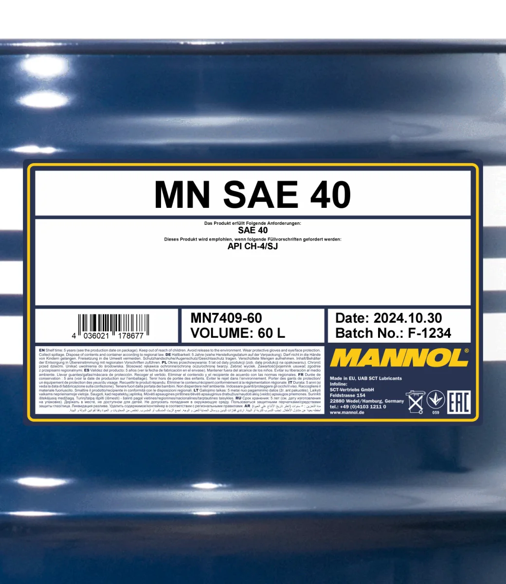 MANNOL SAE 40 7409 60L product image 2