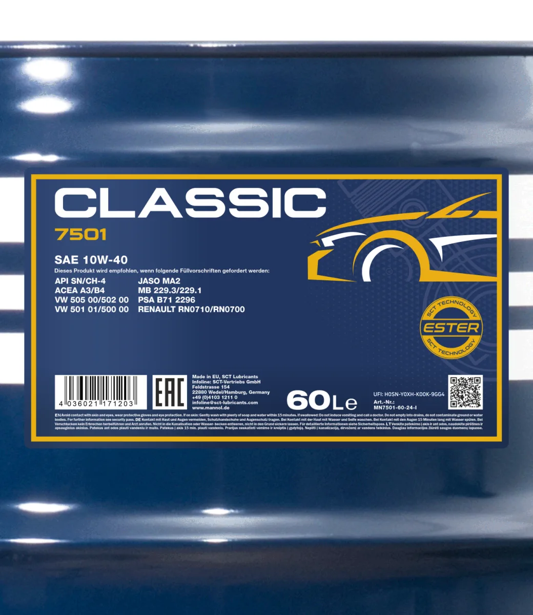 MANNOL Classic 10W-40 7501 60L product image 2