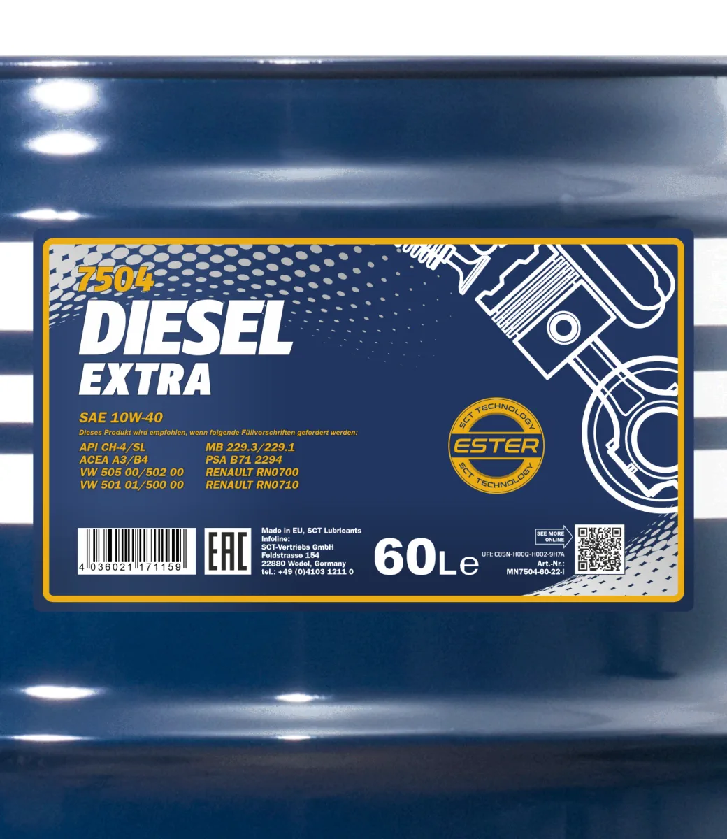 MANNOL Diesel Extra 10W-40 7504 60L product image 2