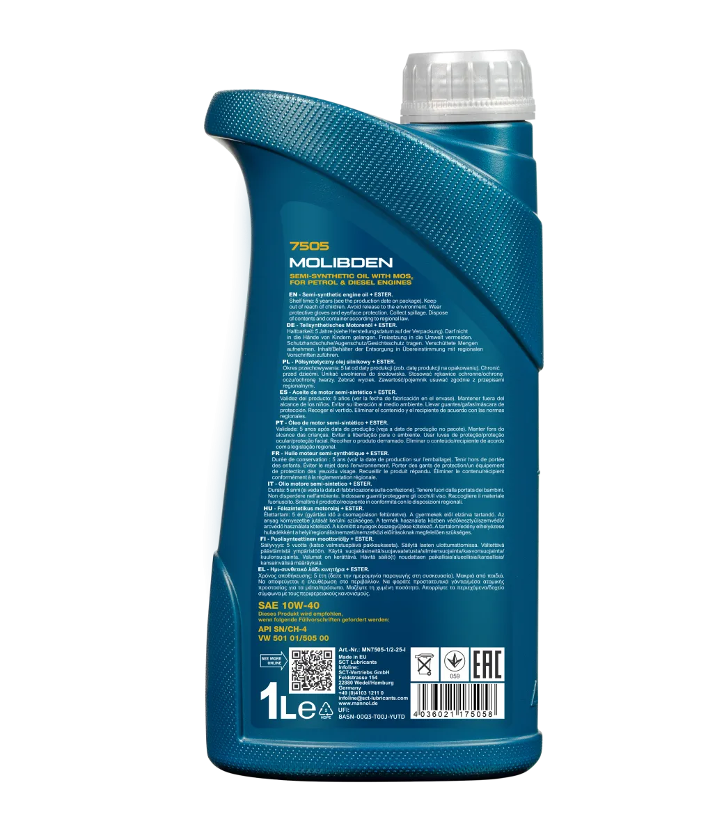 MANNOL Molibden 10W-40 7505 1L product image 2