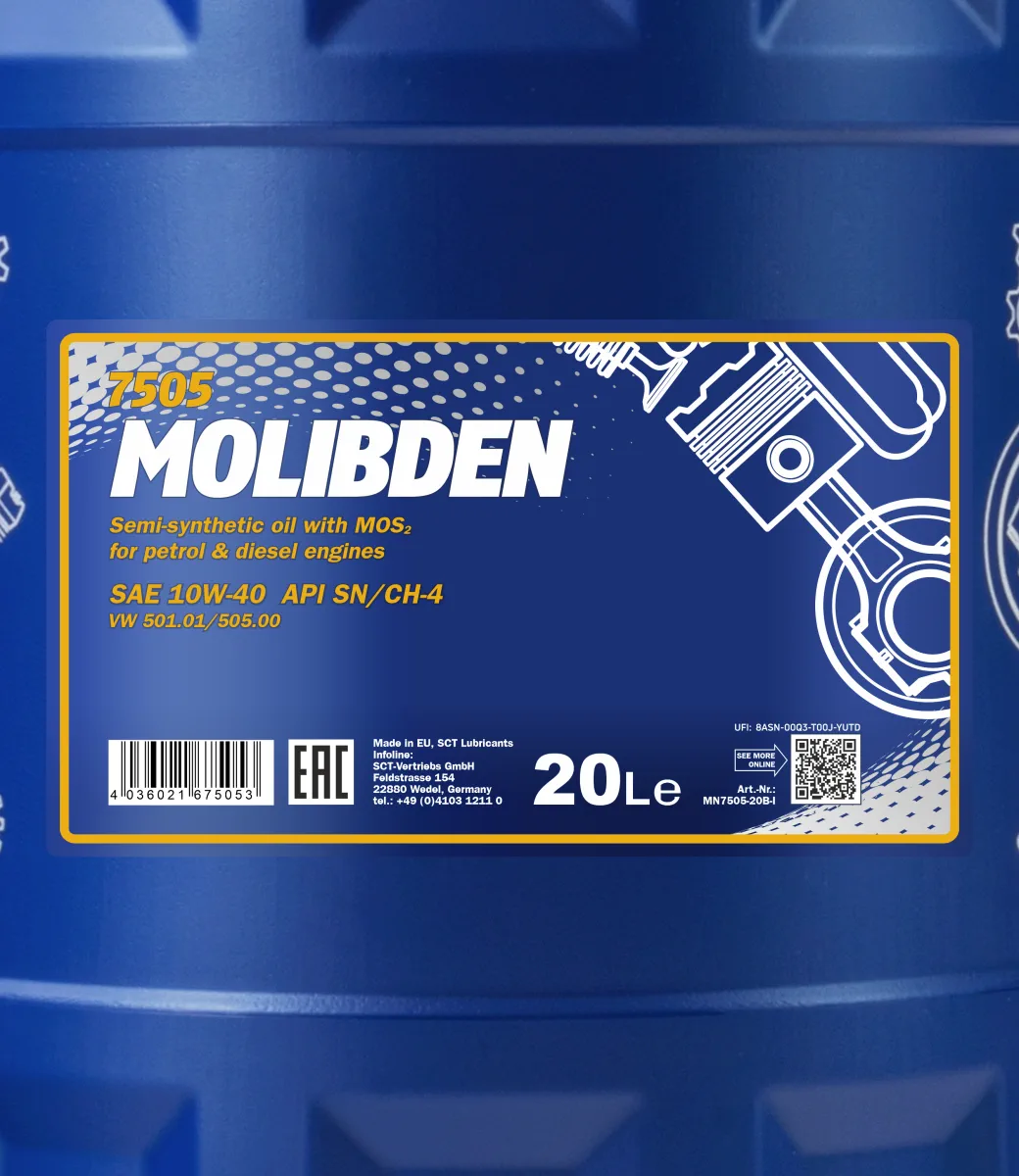 MANNOL Molibden 10W-40 7505 20L product image 2