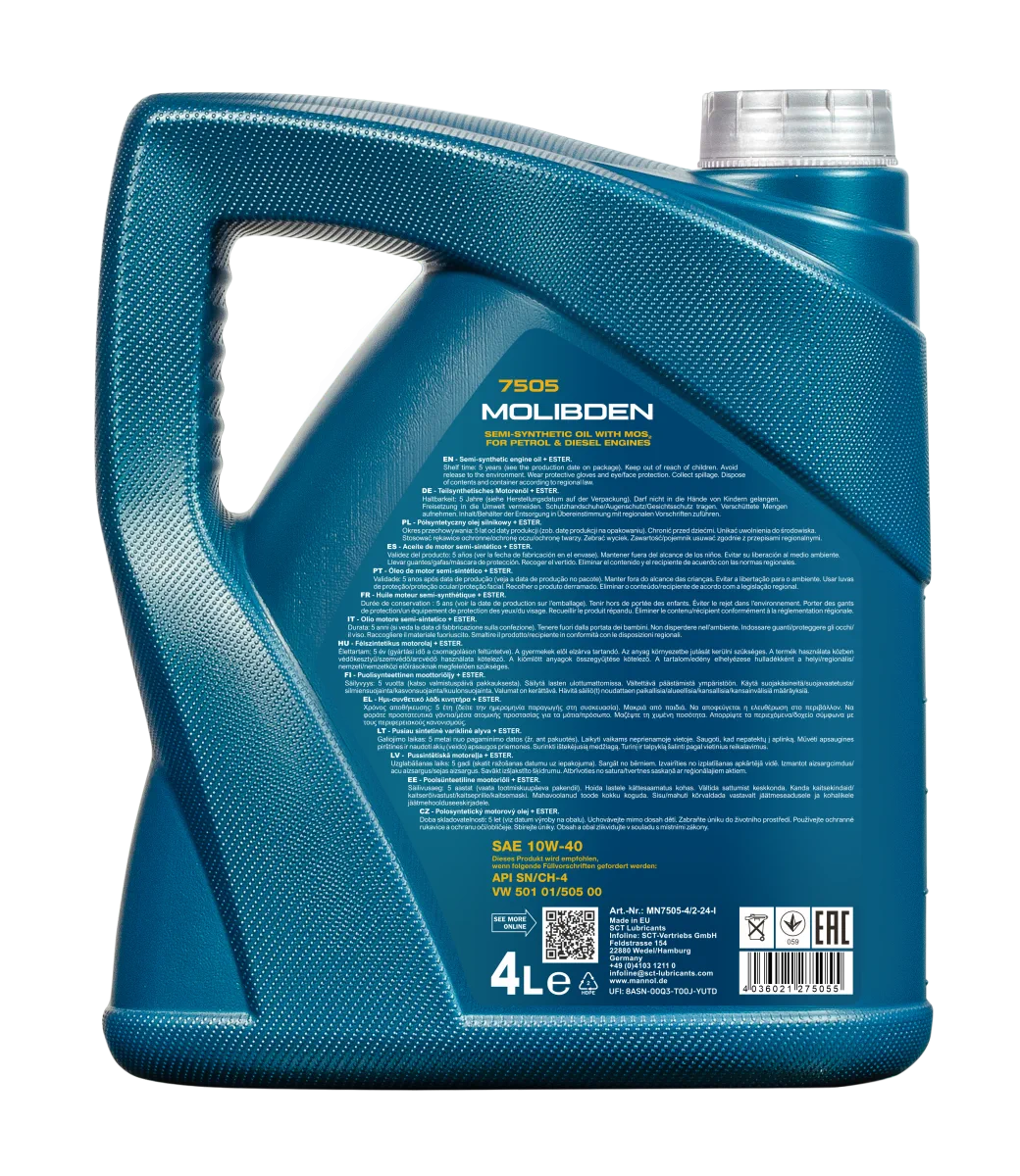 MANNOL Molibden 10W-40 7505 4L product image 2