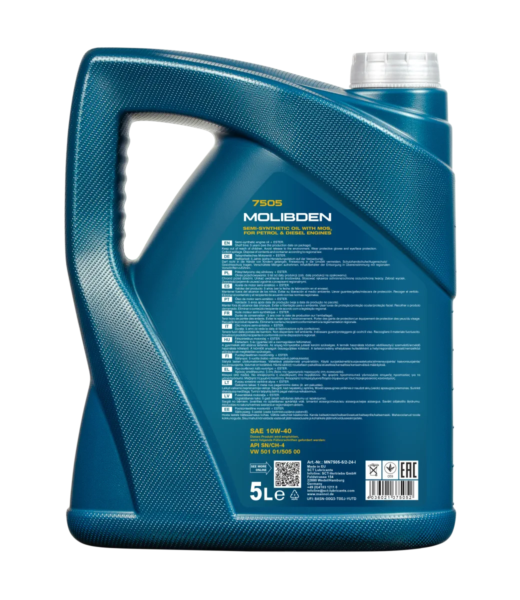 MANNOL Molibden 10W-40 7505 5L product image 2
