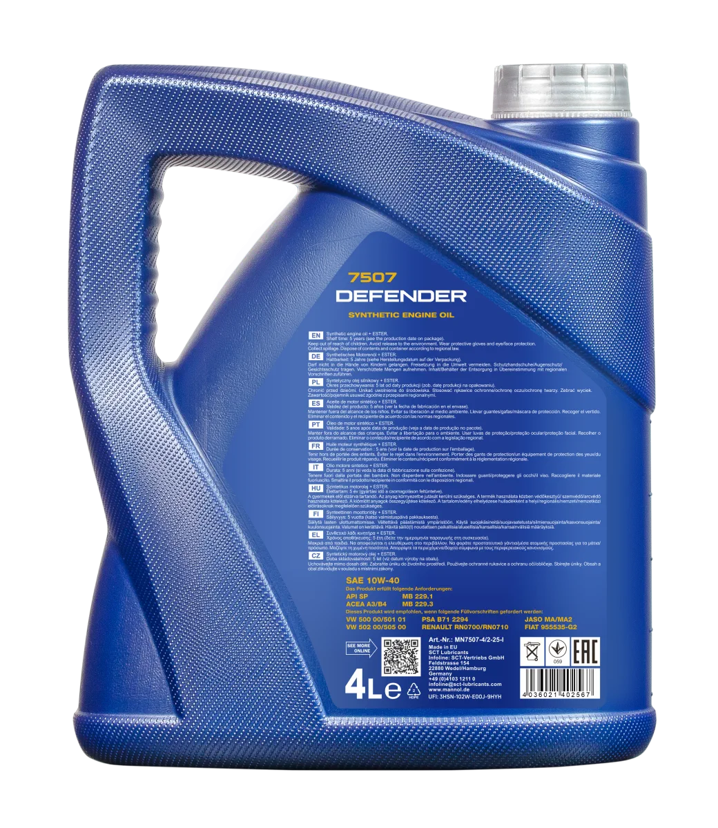 MANNOL Defender 10W-40 7507 4L product image 2