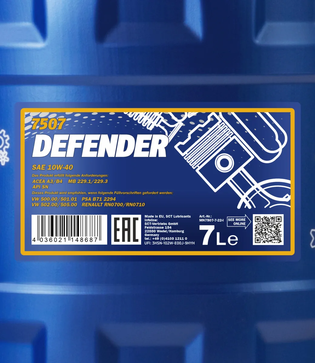 MANNOL Defender 10W-40 7507 7L product image 2