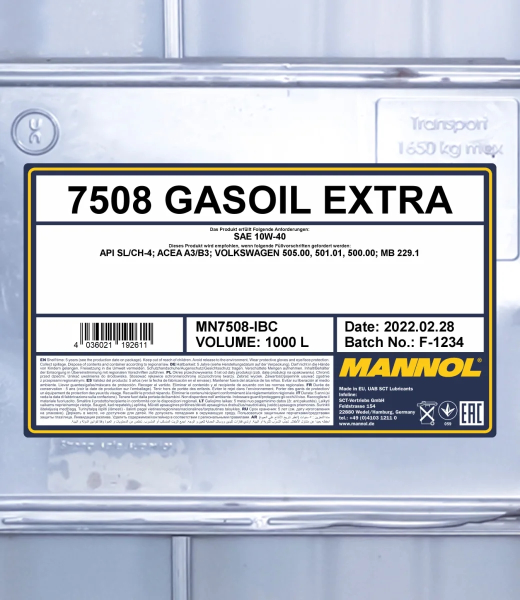 MANNOL Gasoil Extra 7508 1000L product image 2