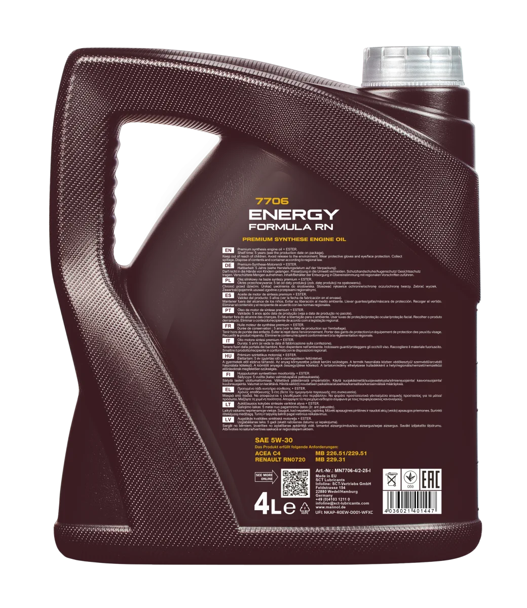 MANNOL Energy Formula RN 5W-30 7706 4L product image 2